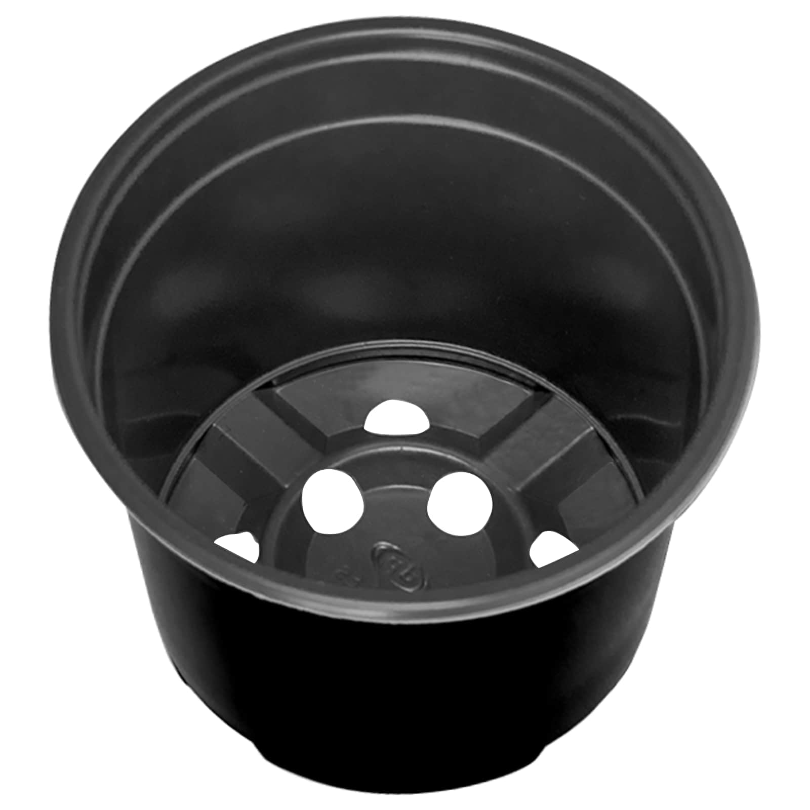 Στρογγυλή Γλάστρα Λουλουδιών 50 pcs Μαύρο Ø 15 x 12.5 εκ.