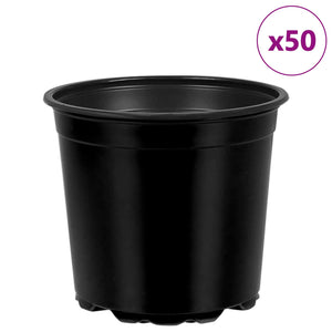 Γλάστρα Λουλουδιών 50 pcs Μαύρο Ø 15 x 13 εκ Πλαστικό - Pakobazaar