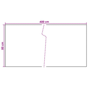 Οθόνη Μπαλκονιού Σκούρο Γκρι 400 x 80 cm συνθετικό ρατάν - Pakobazaar