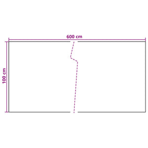 Οθόνη Μπαλκονιού Σκούρο Γκρι 600 x 100 cm συνθετικό ρατάν - Pakobazaar