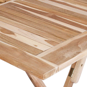 Αναδιπλούμενο Τραπέζι Κήπου Φυσικό 120 x 70 x 75,5 εκ.