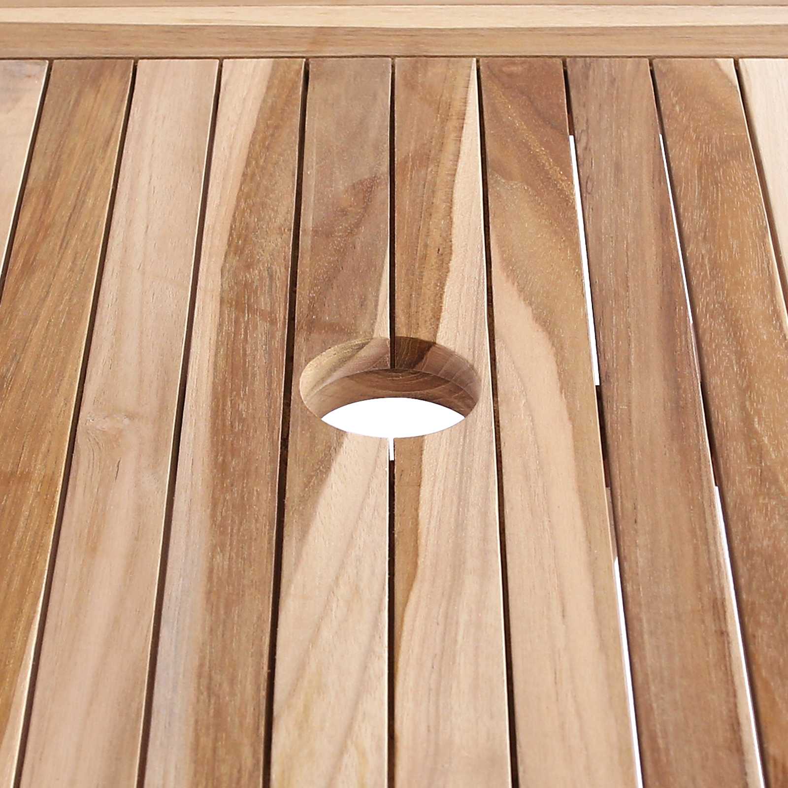 Αναδιπλούμενο Τραπέζι Κήπου Φυσικό 160 x 80 x 76 cm - Pakobazaar