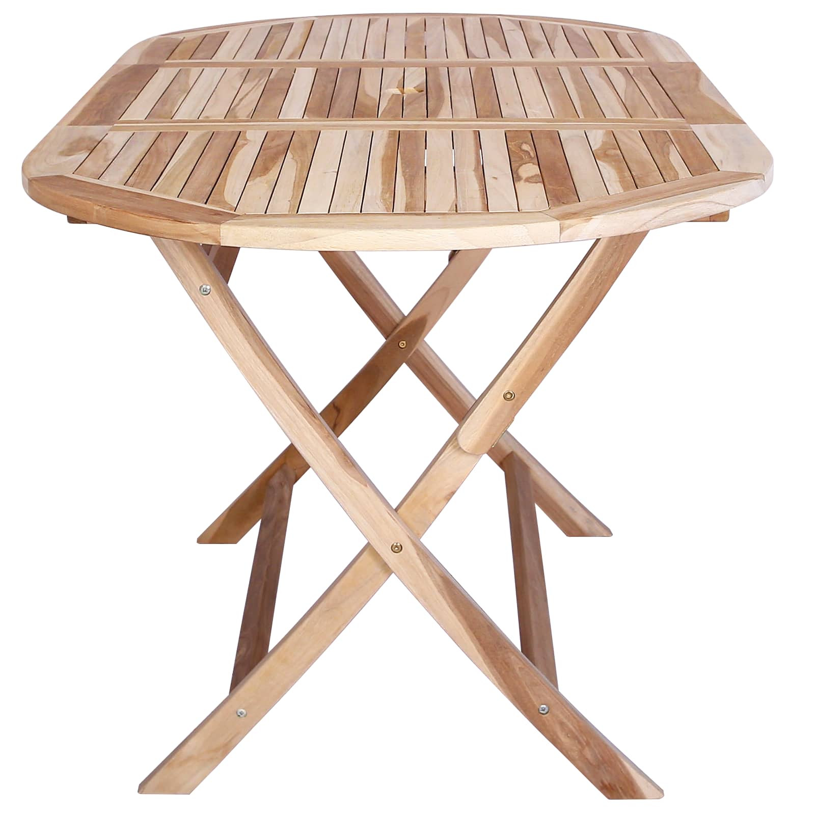 Αναδιπλούμενο Τραπέζι Κήπου Φυσικό 160 x 80 x 76 cm - Pakobazaar
