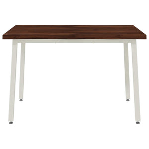 110 x 55 x 75 cm Στερεό Ξύλο Ακακίας Σκούρο Καφέ και Λευκό