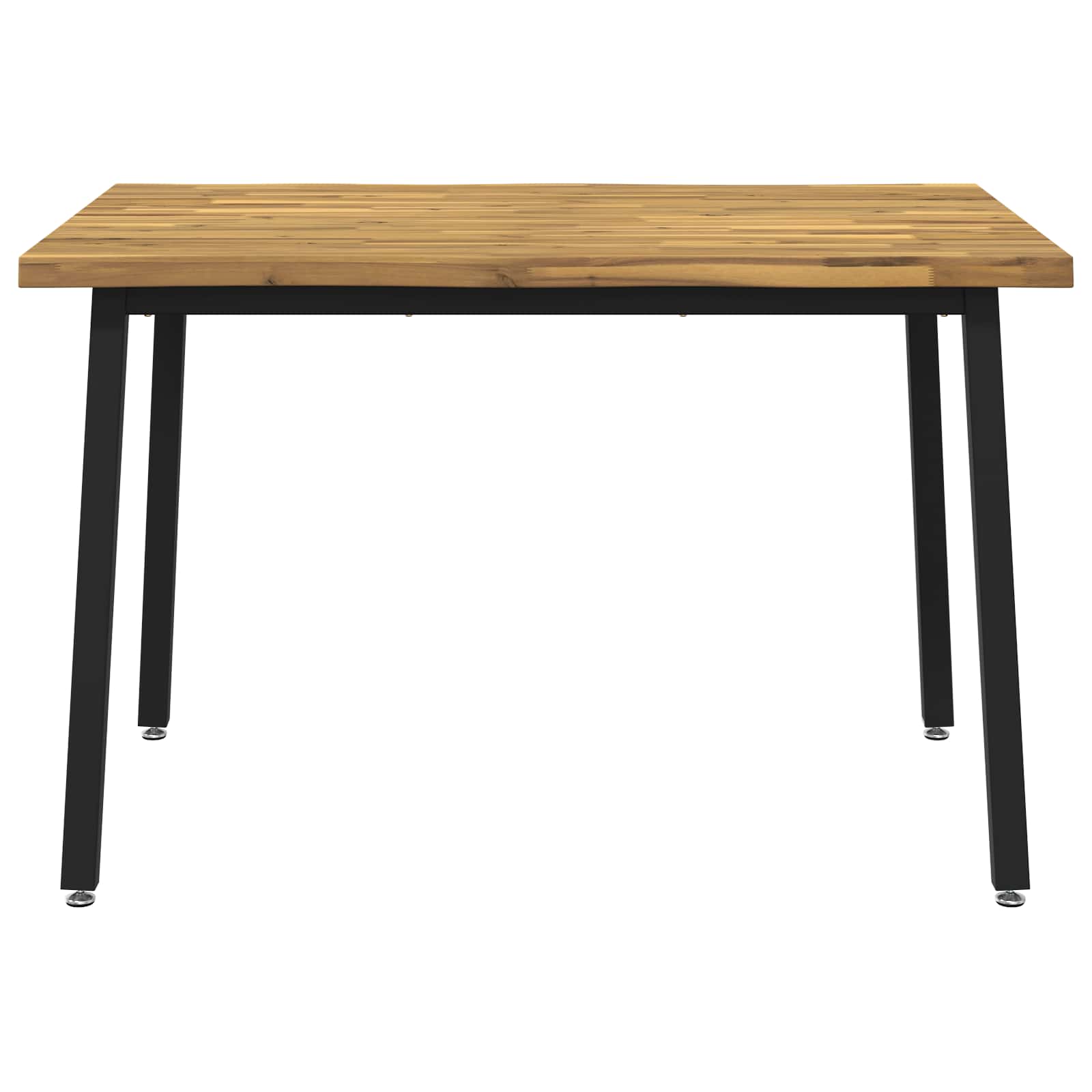 120 x 70 x 75 cm Στερεό Ξύλο Ακακίας Λευκό και Μαύρο Ορθογώνιος - Pakobazaar