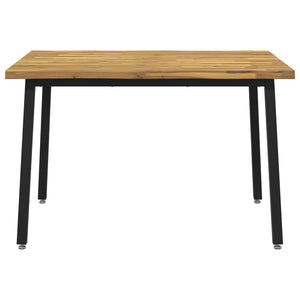 120 x 70 x 75 cm Στερεό Ξύλο Ακακίας Λευκό και Μαύρο Ορθογώνιος