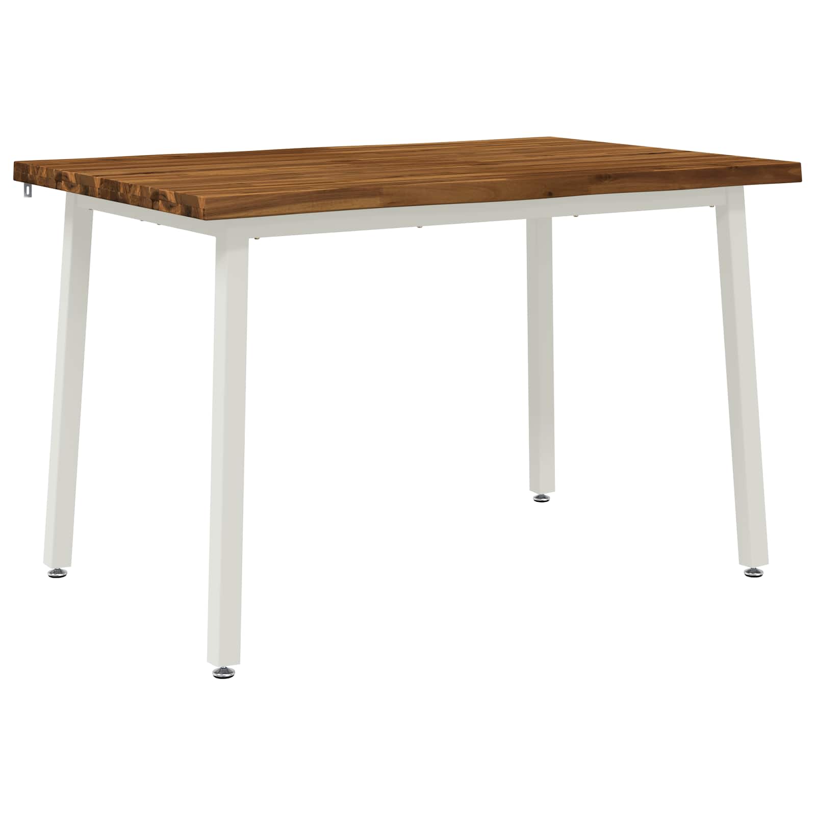 140 x 70 x 75 cm Στερεό Ξύλο Ακακίας Φυσικό και Λευκό - Pakobazaar