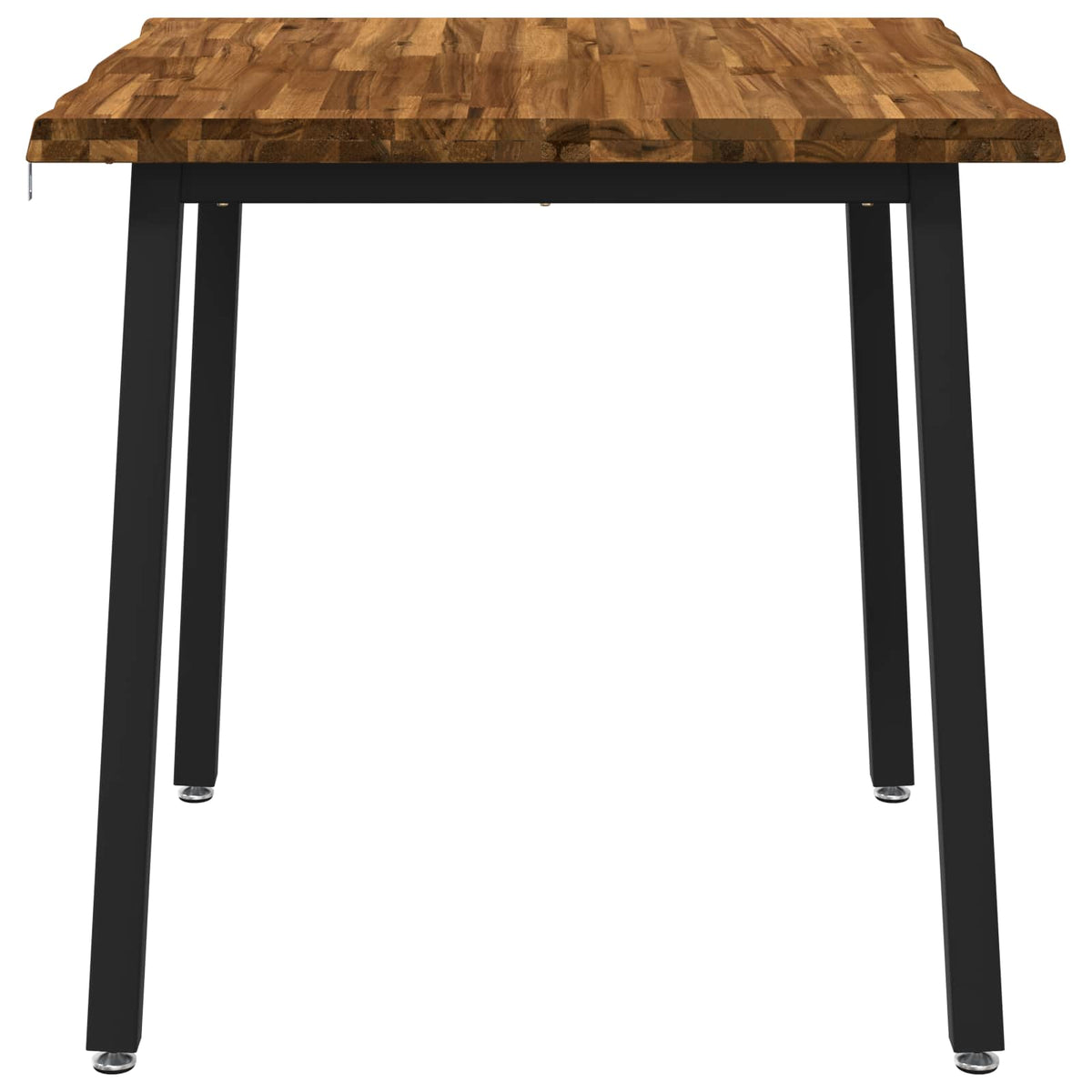 80 x 80 x 75 cm Στερεό Ξύλο Ακακίας Φυσικό και Μαύρο τετράγωνο - Pakobazaar