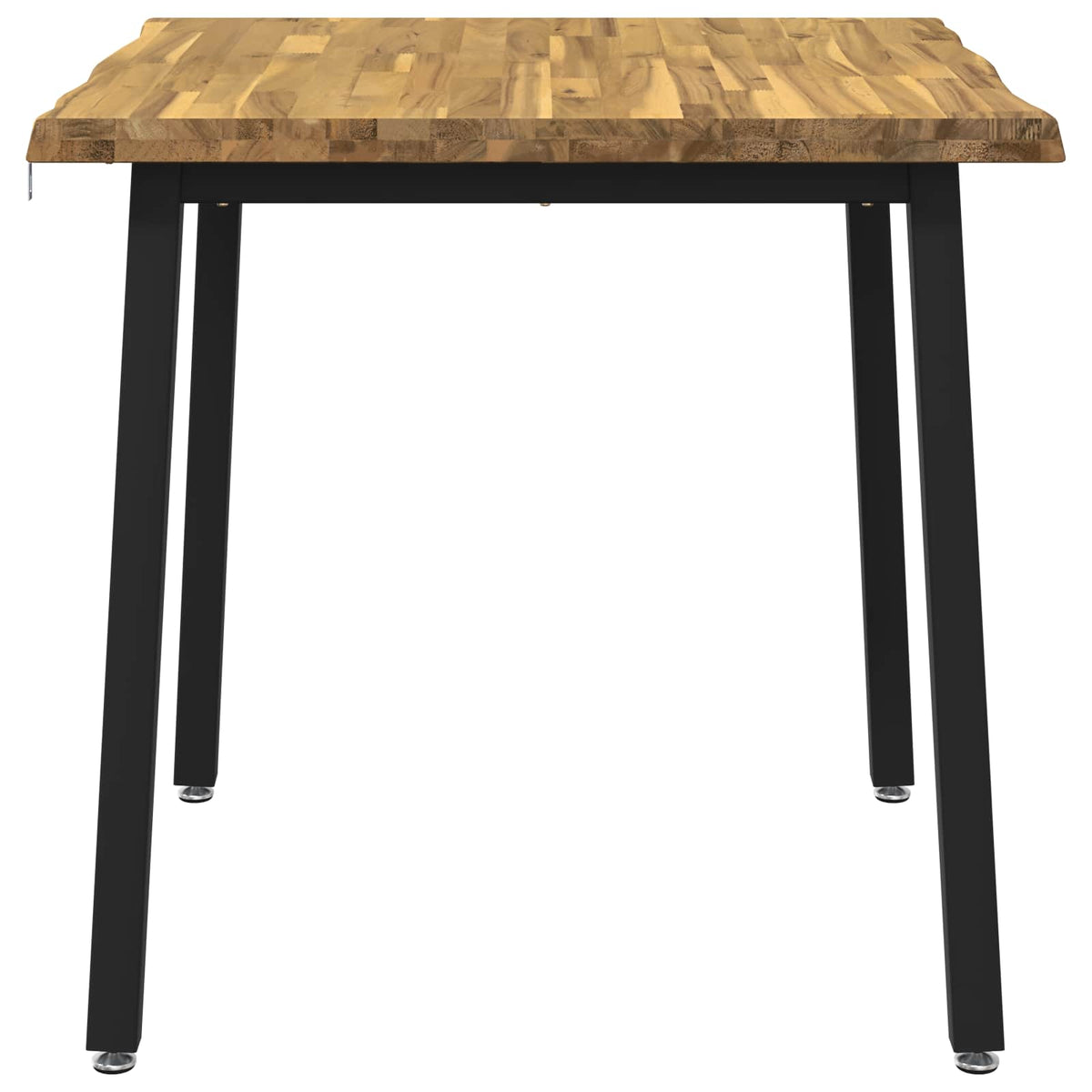 80 x 80 x 75 cm Στερεό Ξύλο Ακακίας Λευκό και Μαύρο τετράγωνο