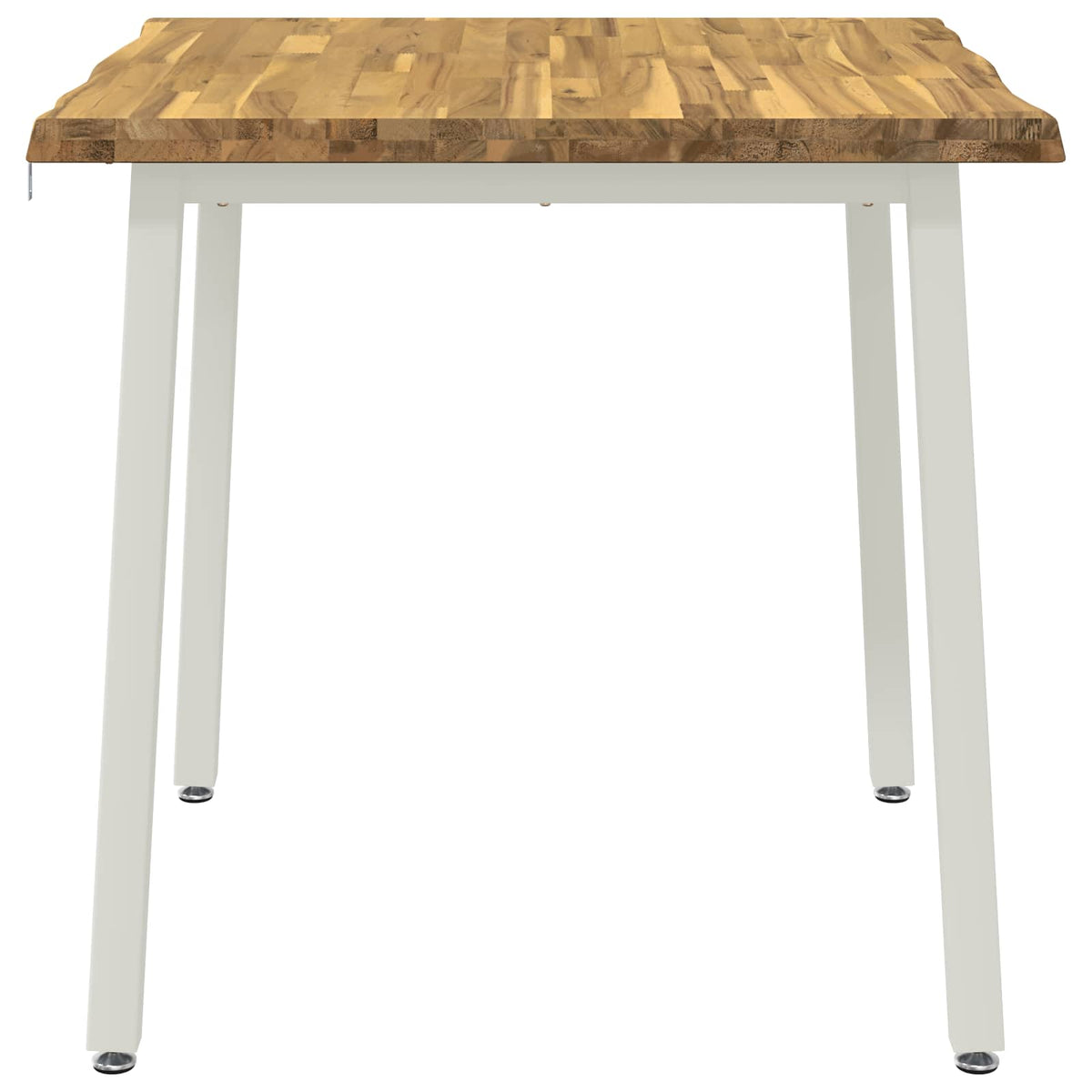 80 x 80 x 75 cm Στερεό Ξύλο Ακακίας Λευκό τετράγωνο - Pakobazaar