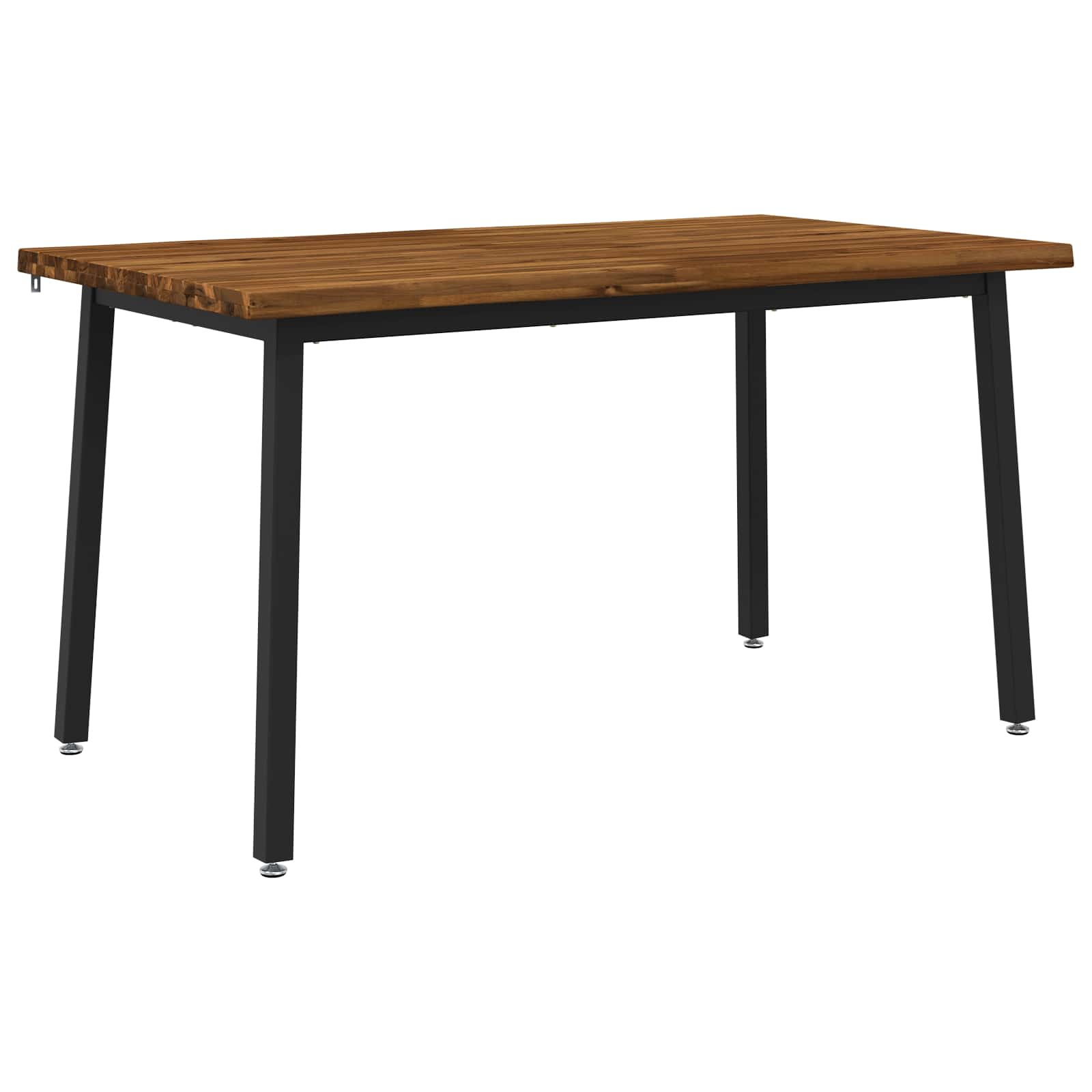 140 x 80 x 75 cm Στερεό Ξύλο Ακακίας Φυσικό και Μαύρο - Pakobazaar