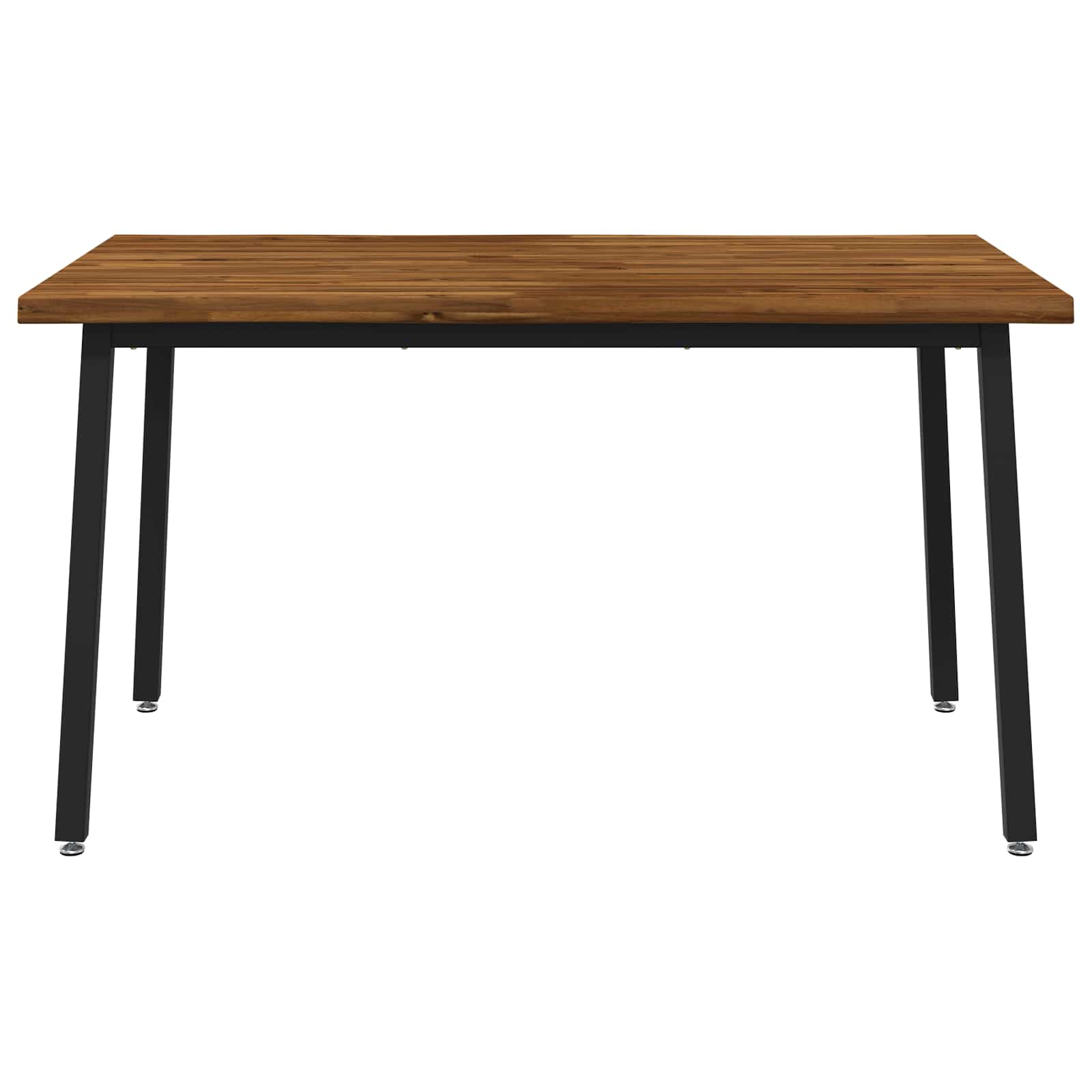 140 x 80 x 75 cm Στερεό Ξύλο Ακακίας Φυσικό και Μαύρο - Pakobazaar