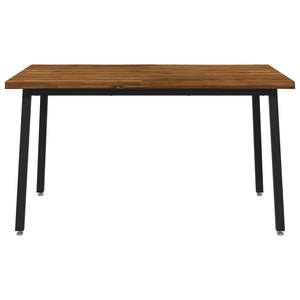 140 x 80 x 75 cm Στερεό Ξύλο Ακακίας Φυσικό και Μαύρο