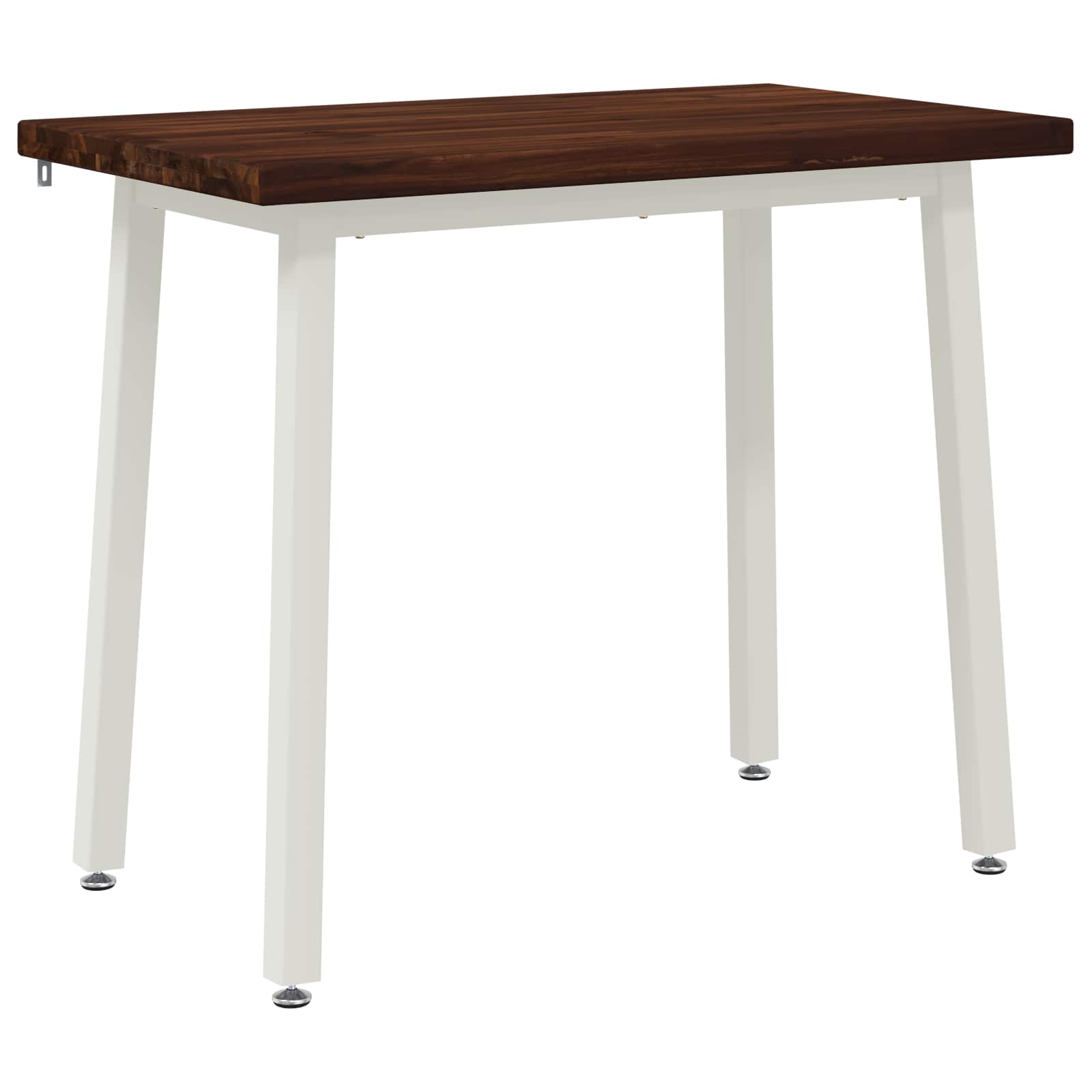 110 x 55 x 75 cm Στερεό Ξύλο Ακακίας Σκούρο Καφέ και Λευκό