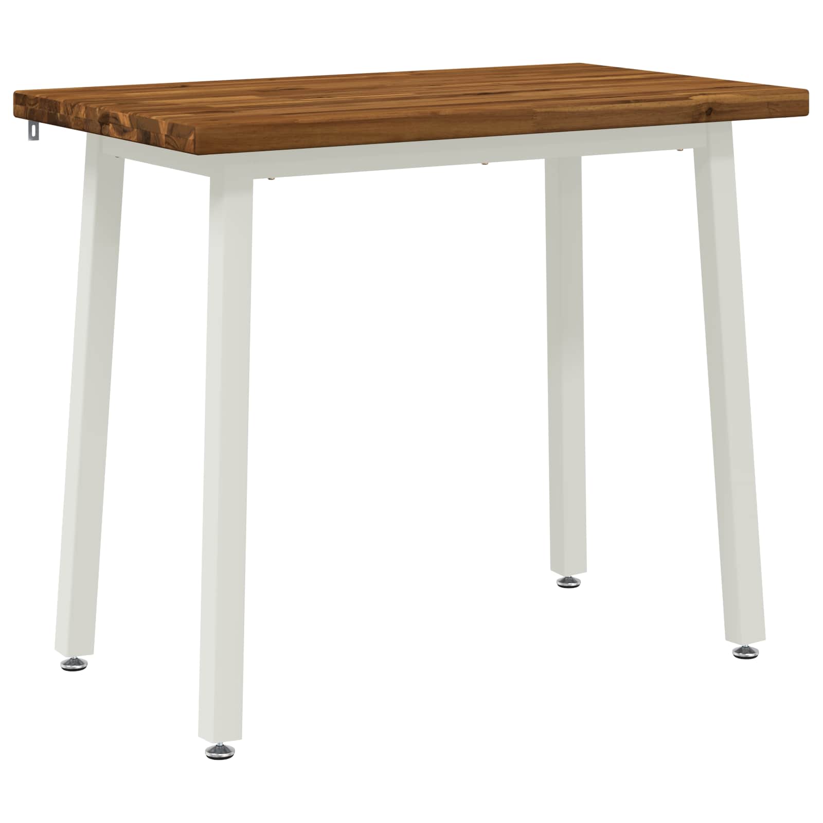 110 x 55 x 75 cm Στερεό Ξύλο Ακακίας Φυσικό και Λευκό
