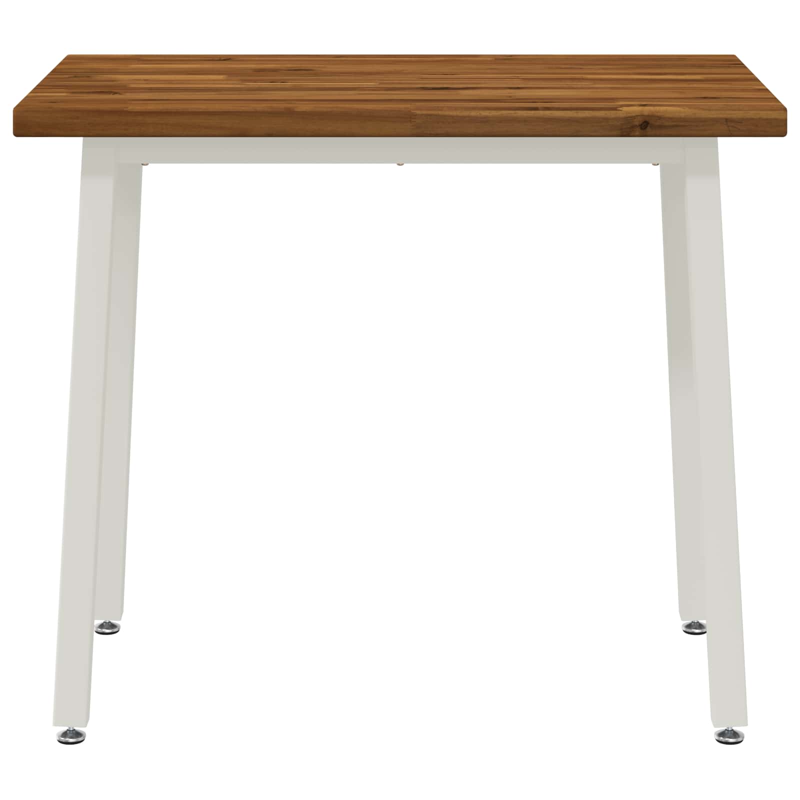 110 x 55 x 75 cm Στερεό Ξύλο Ακακίας Φυσικό και Λευκό