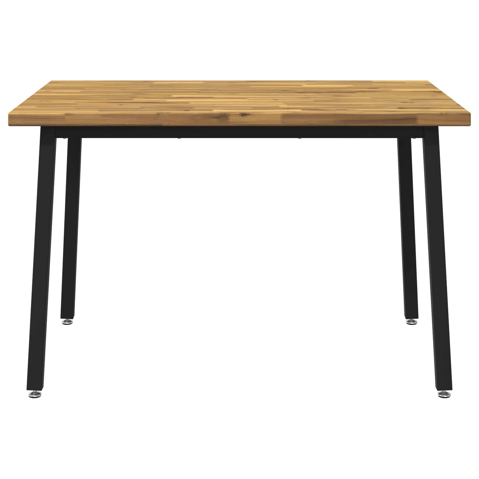 120 x 70 x 75 cm Στερεό Ξύλο Ακακίας Λευκό και Μαύρο Ορθογώνιος