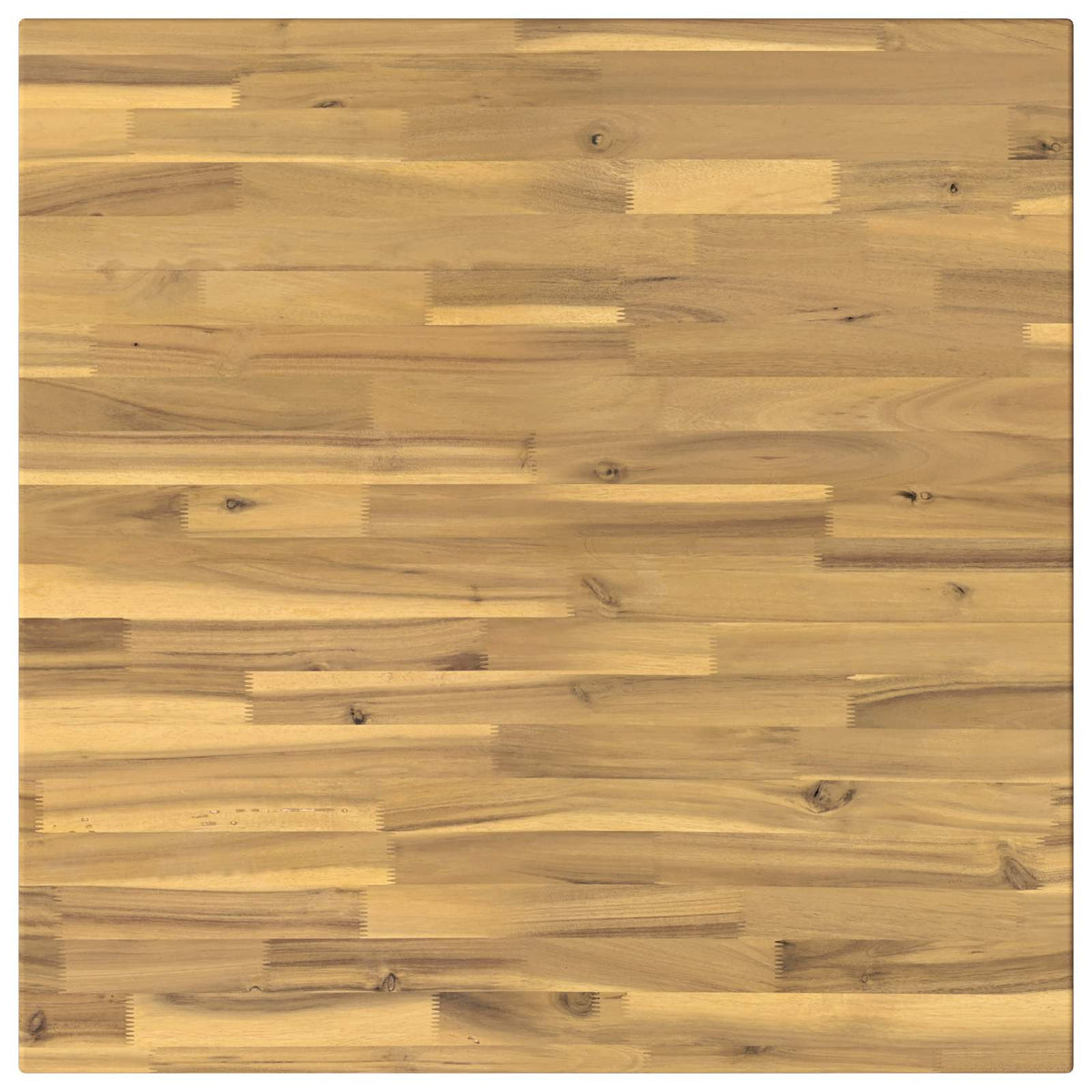 80 x 80 x 75 cm Στερεό Ξύλο Ακακίας Λευκό και Μαύρο τετράγωνο - Pakobazaar