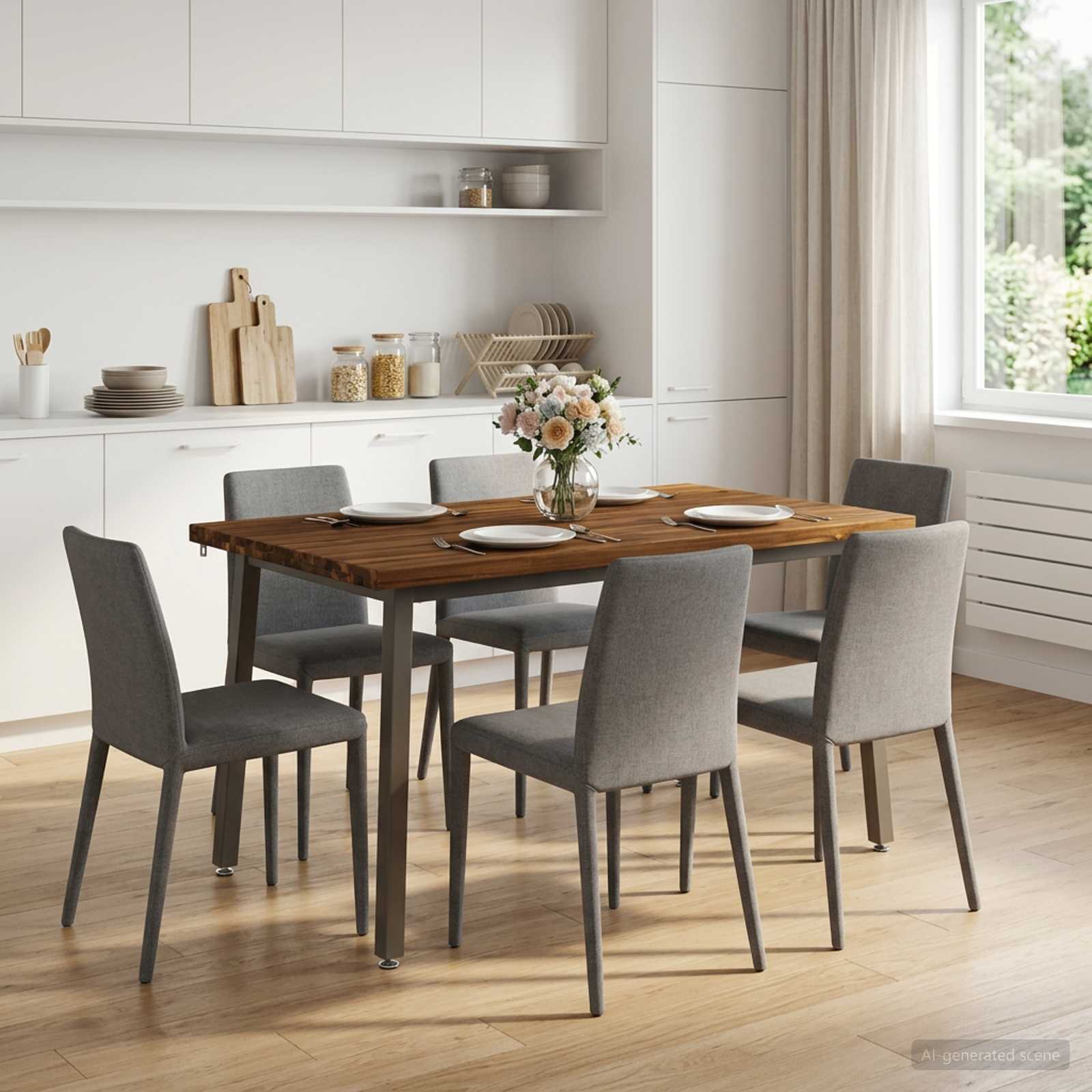 120 x 70 x 75 cm Στερεό Ξύλο Ακακίας Φυσικό και Καφέ Ορθογώνιος