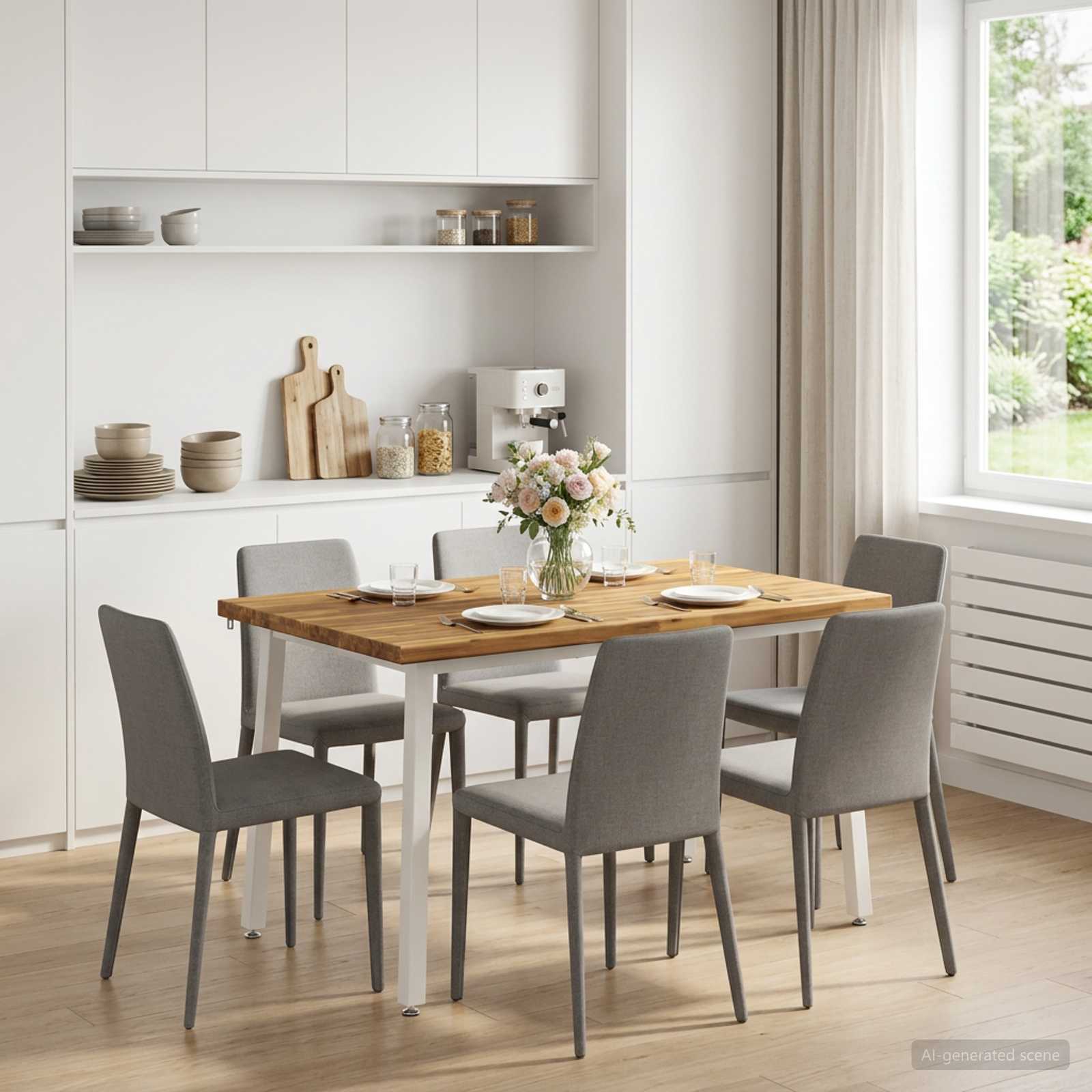 120 x 70 x 75 cm Στερεό Ξύλο Ακακίας Λευκό Ορθογώνιος - Pakobazaar