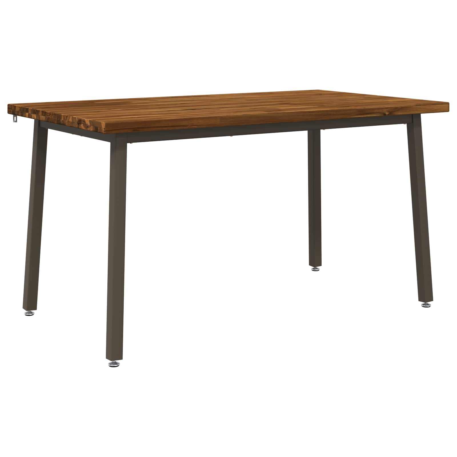 140 x 80 x 75 cm Στερεό Ξύλο Ακακίας Φυσικό και Καφέ Ορθογώνιος