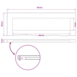 Ορθογώνια Επιφάνεια Τραπεζιού 90 x 50 x 3,5 εκ Ορθογώνιος Λευκό