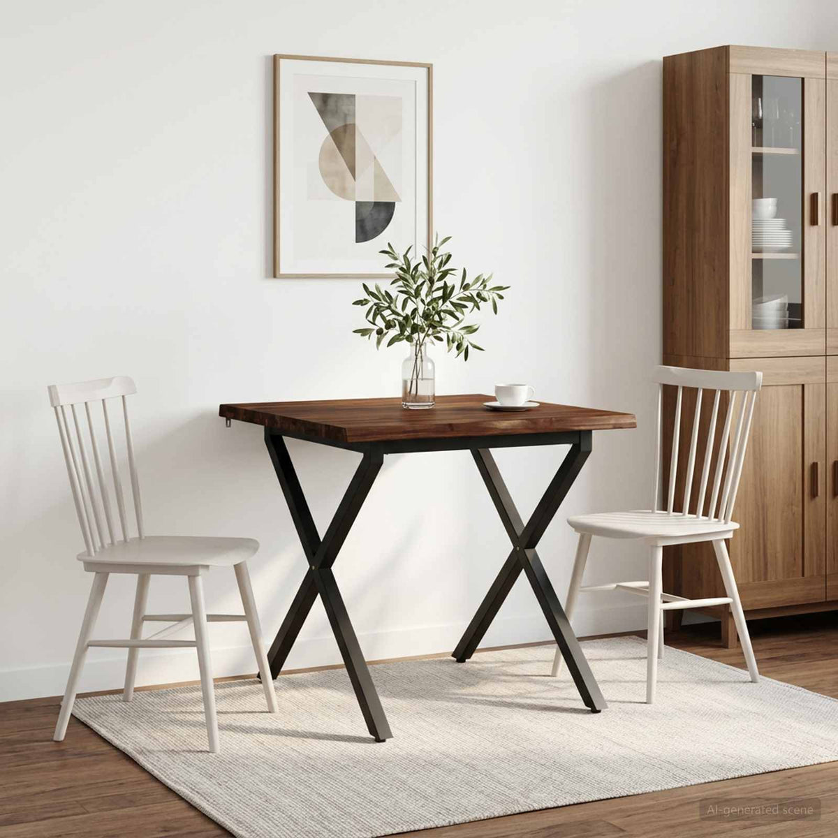 Τραπέζι Φαγητού με Ζωντανό Χείλος 60 x 55 x 75 εκ. - Pakobazaar