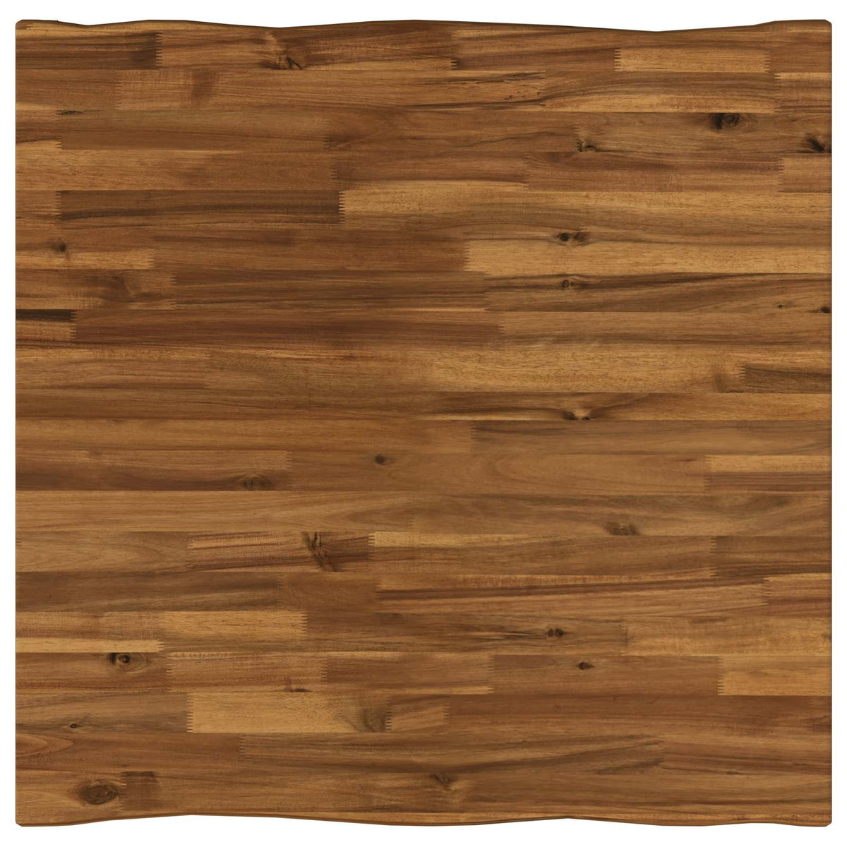 90 x 90 x 75 cm Στερεό Ξύλο Ακακίας Φυσικό και Λευκό τετράγωνο - Pakobazaar