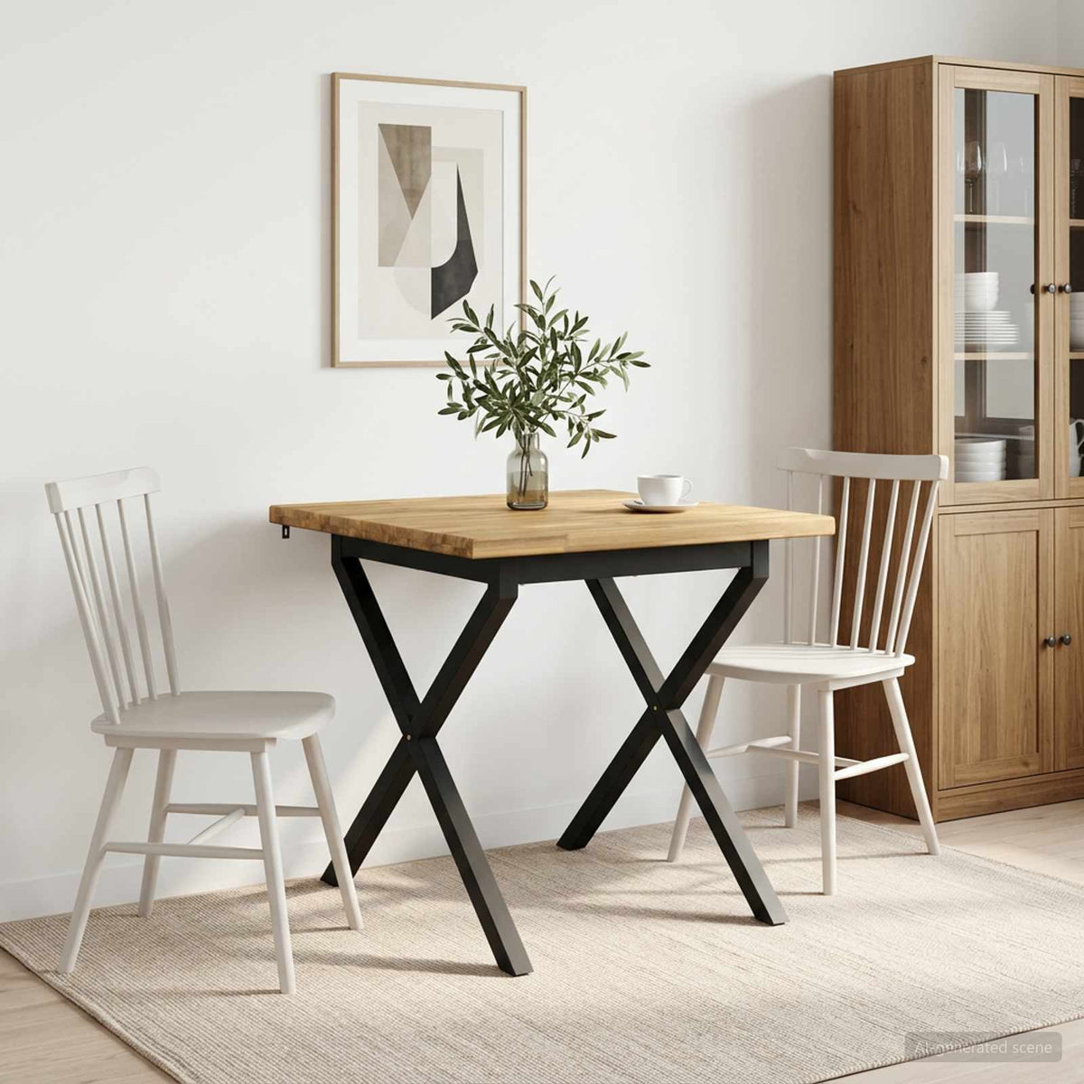 Τετράγωνο Τραπέζι Φαγητού 80 x 80 x 75 cm Στερεό Ξύλο Ακακίας - Pakobazaar