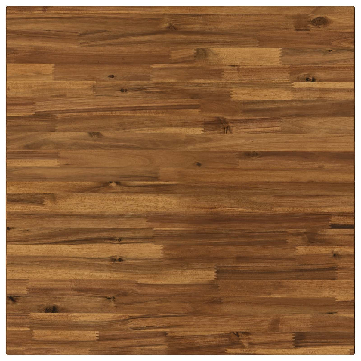 80 x 80 x 75 cm Στερεό Ξύλο Ακακίας Φυσικό και Λευκό τετράγωνο - Pakobazaar