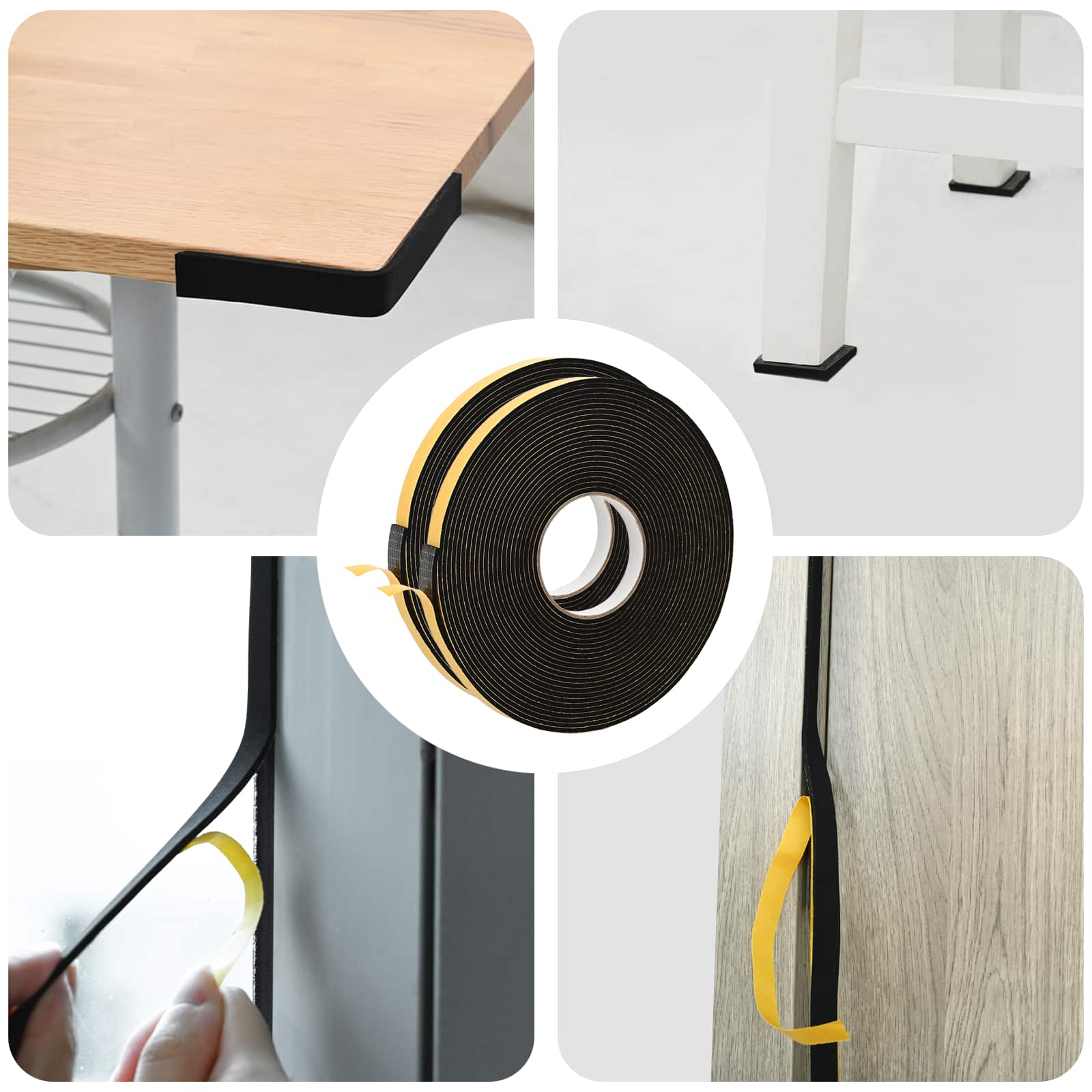 Αυτοκόλλητη ταινία αφρού 2 pcs Μαύρο 10 χιλ. x 10 μ. Χ foam CR - Pakobazaar