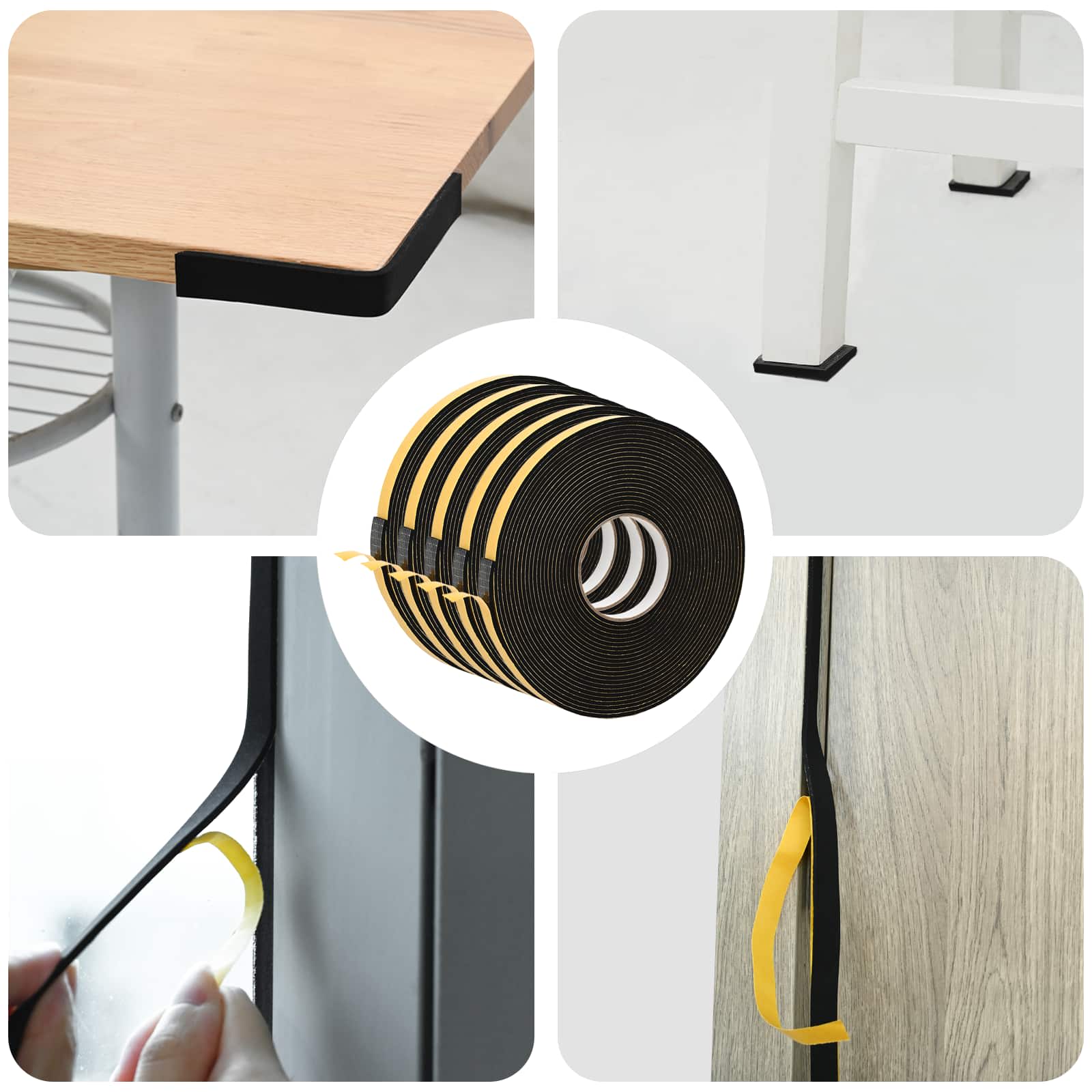 Αυτοκόλλητη ταινία αφρού 5 pcs Μαύρο 10 χιλ. x 10 μ. Χ foam CR - Pakobazaar