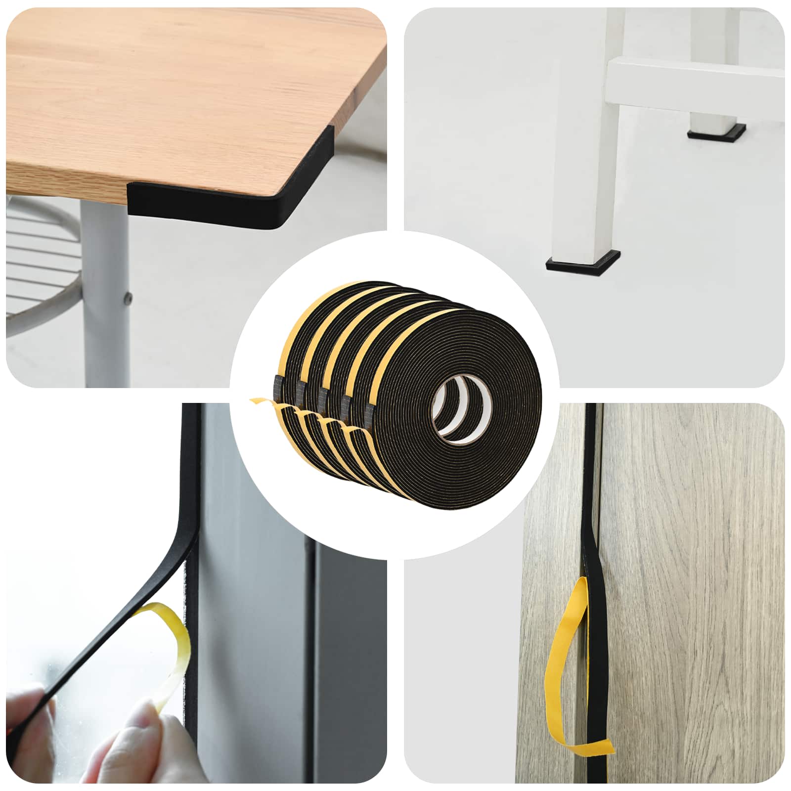 Αυτοκόλλητη ταινία αφρού 5 pcs Μαύρο 15mm x 10m Χ foam CR - Pakobazaar
