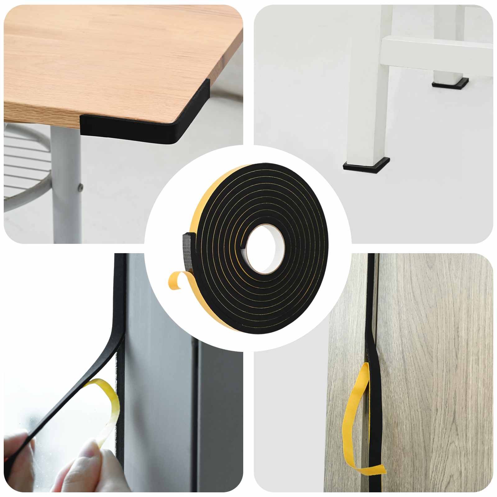Αυτοκόλλητη ταινία αφρού 10 pcs Μαύρο 20mm x 5m Χ foam CR - Pakobazaar