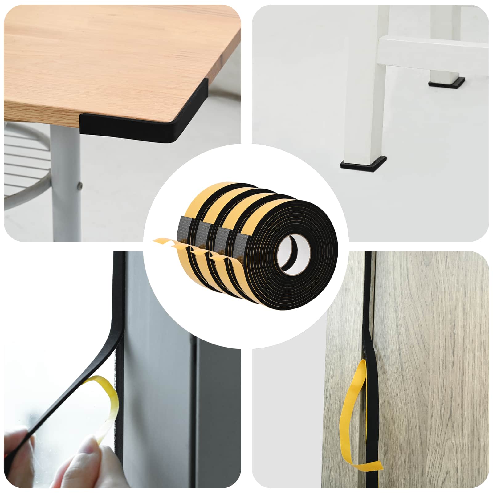 Αυτοκόλλητη ταινία αφρού 4 pcs Μαύρο 30χιλ x 5μ Χ foam CR