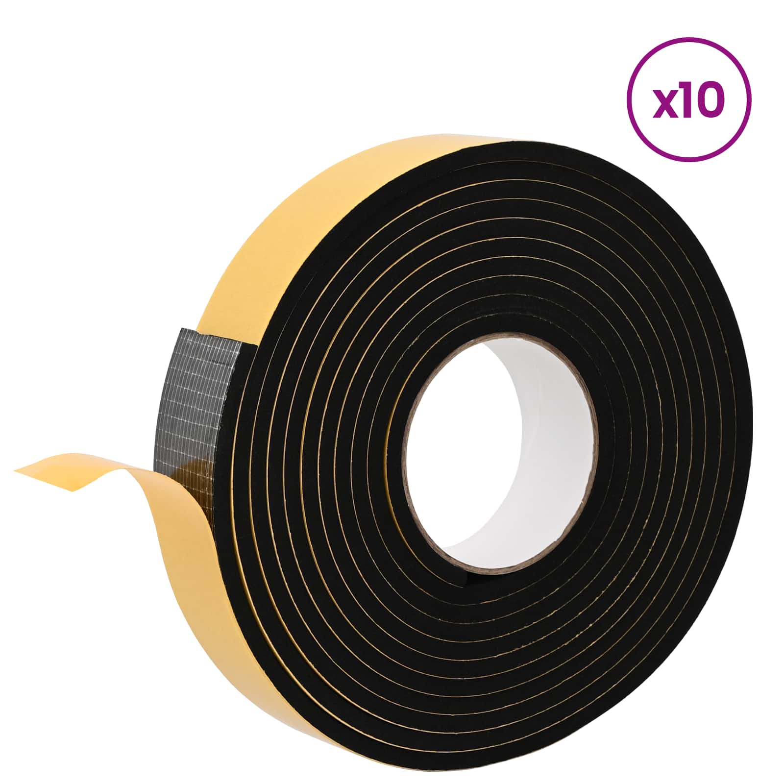 Αυτοκόλλητη ταινία αφρού 10 pcs Μαύρο 40 χλστ. x 5 μ. Χ foam CR