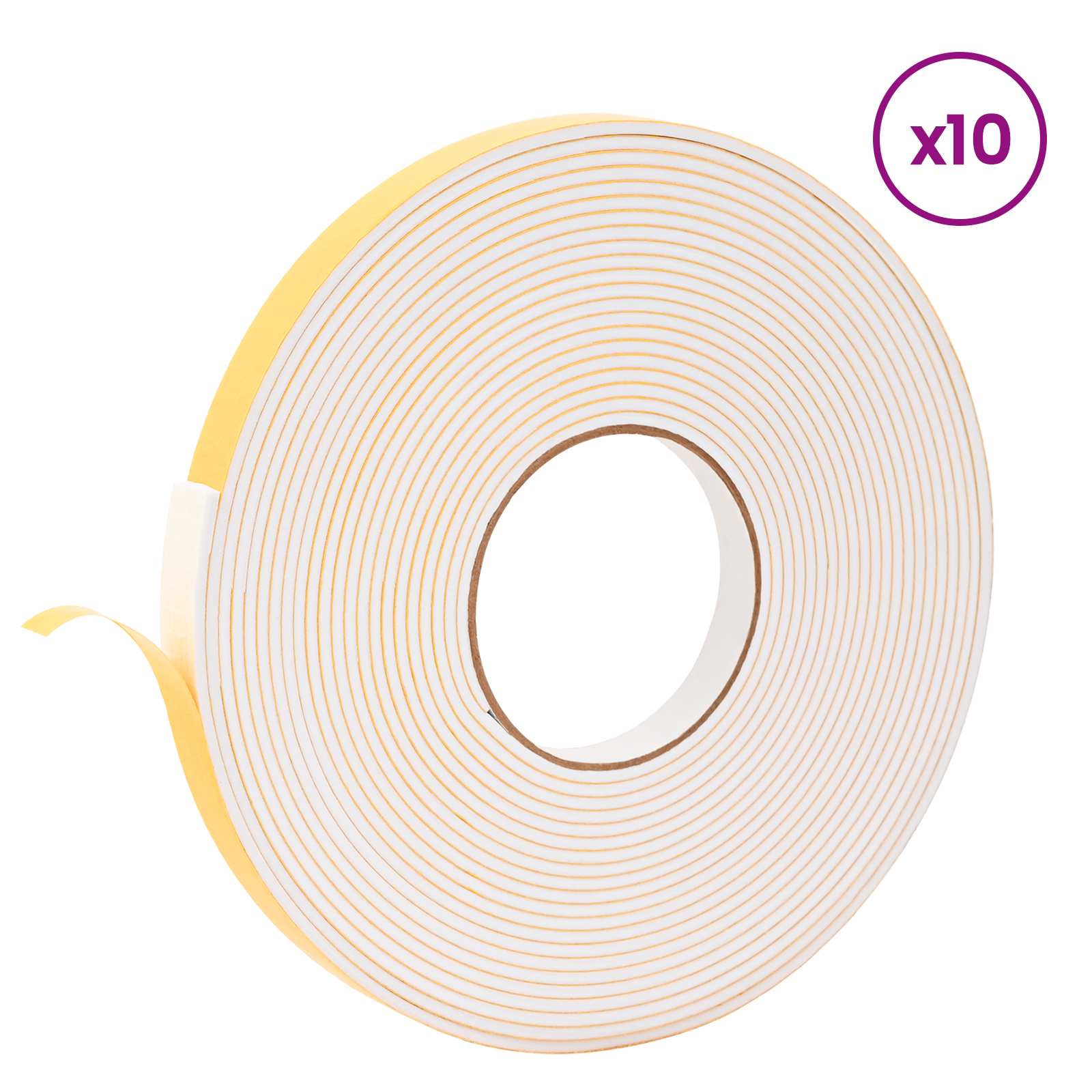 Αυτοκόλλητη ταινία αφρού 10 pcs Λευκό 15mm x 10m Χ foam CR