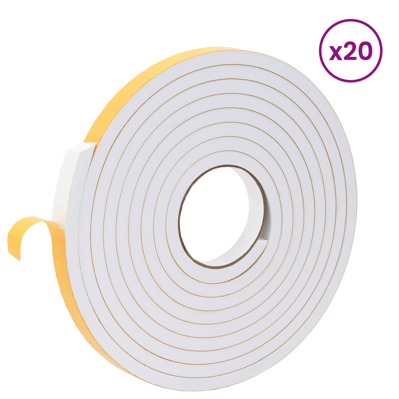 Αυτοκόλλητη ταινία αφρού 20 pcs Λευκό 20mm x 5m Χ foam CR