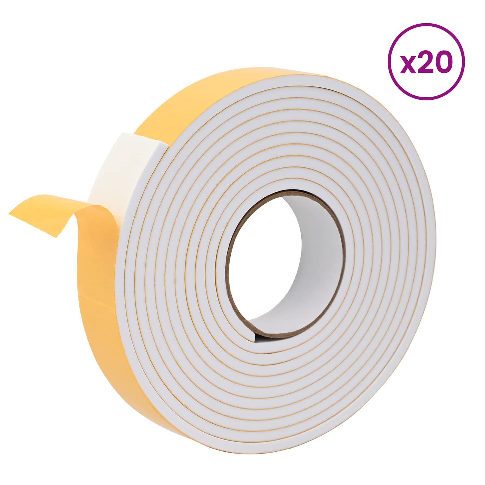 Αυτοκόλλητη ταινία αφρού 20 pcs Λευκό 30mm x 5m Χ foam CR - Pakobazaar