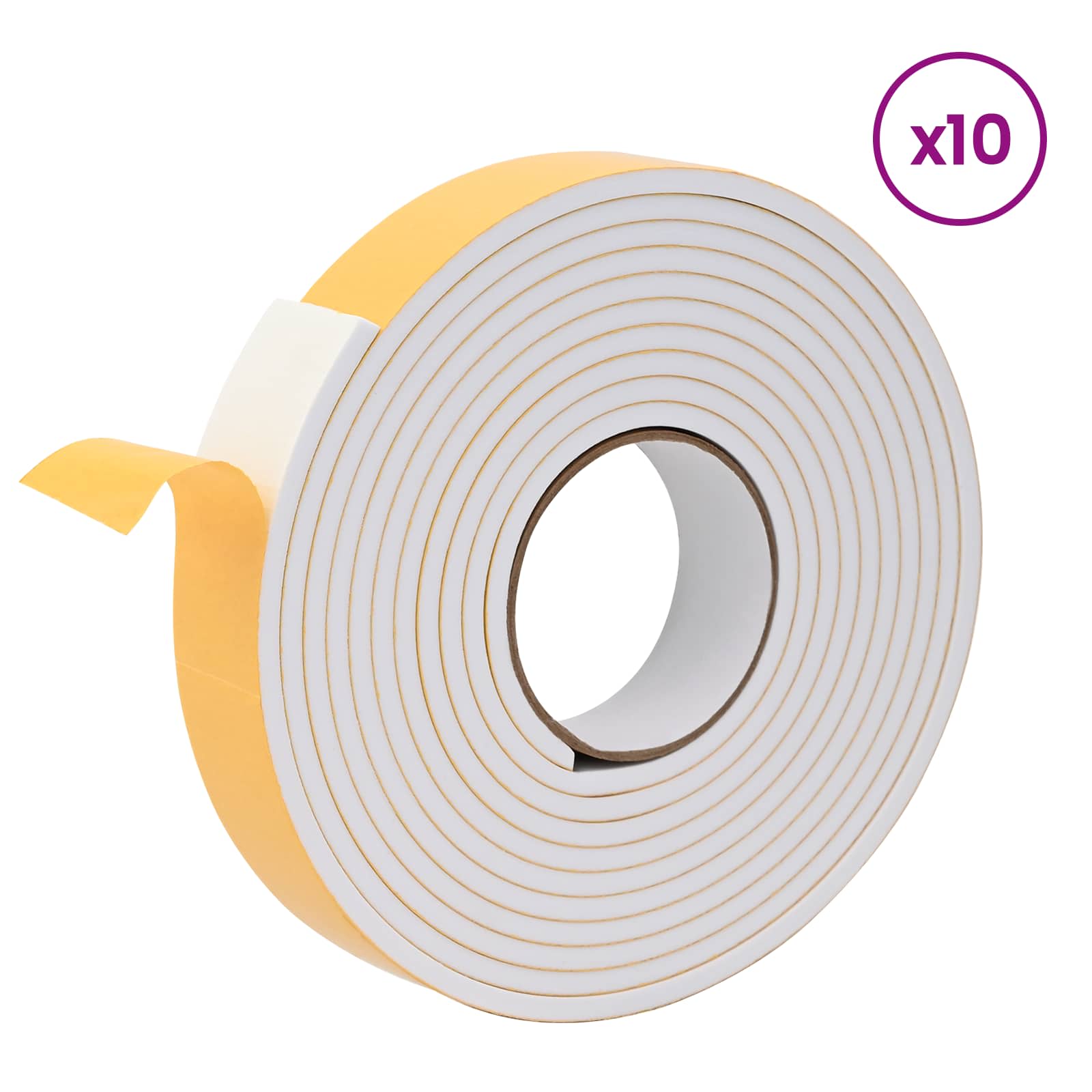Αυτοκόλλητη ταινία αφρού 10 pcs Λευκό 30mm x 5m Χ foam CR - Pakobazaar