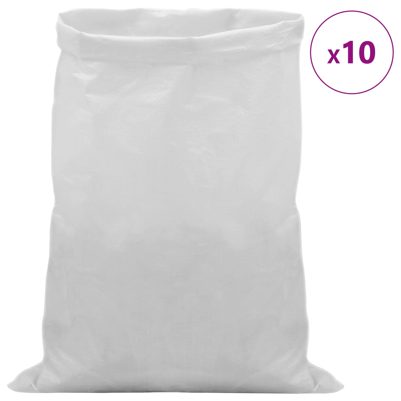Υφασμάτινοι σακίδες 10 pcs Λευκό 60 x 100 cm PP