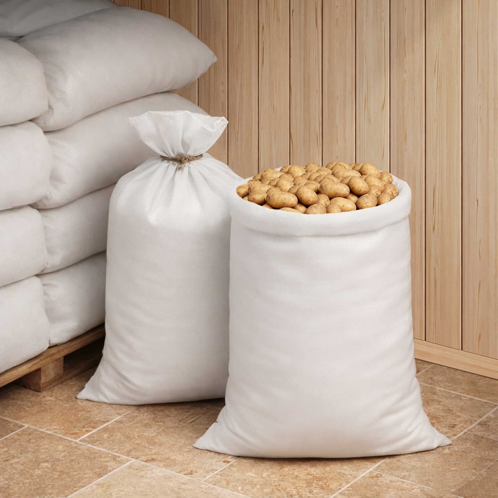 Υφασμάτινοι σακίδες 10 pcs Λευκό 60 x 110 cm PP - Pakobazaar