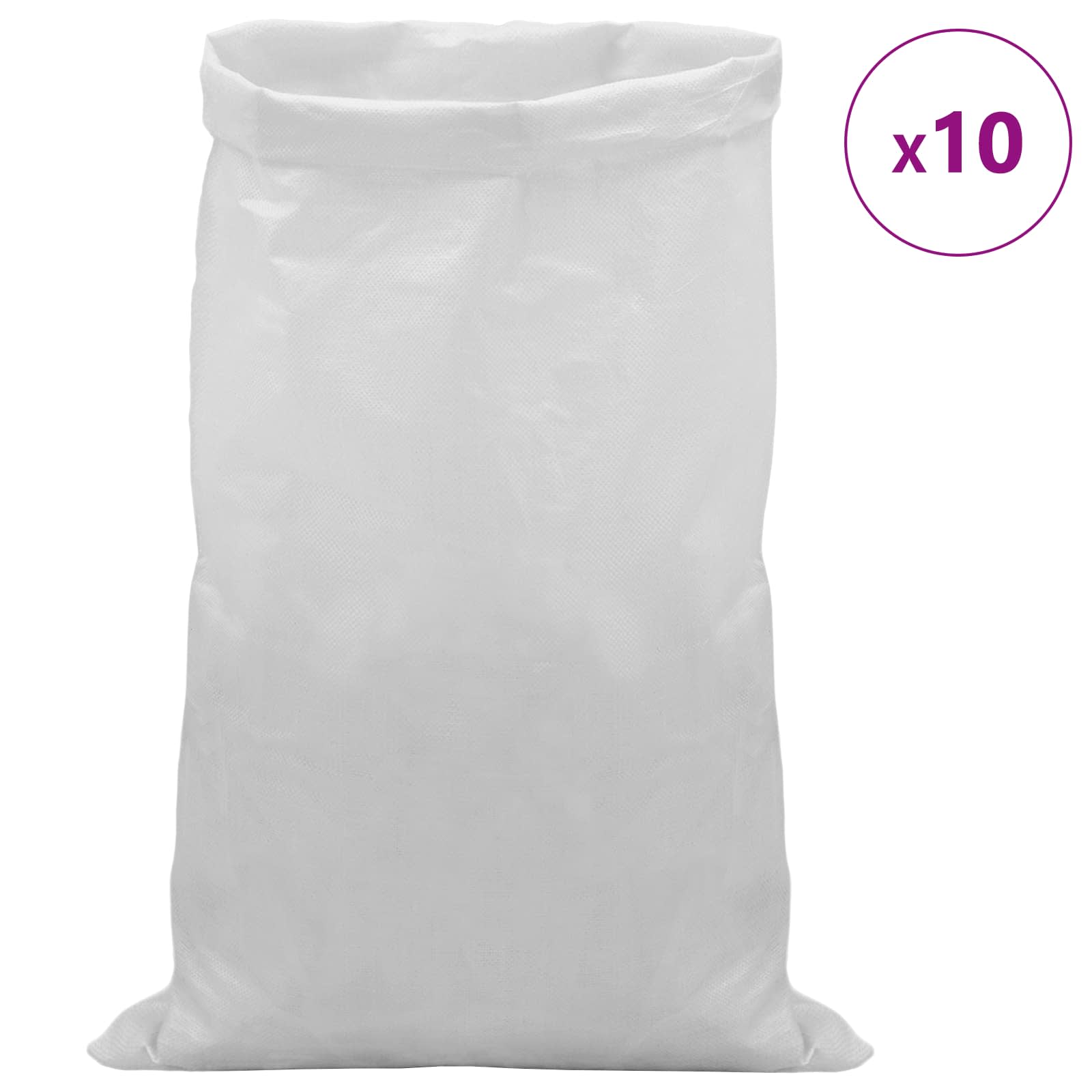 Υφασμάτινοι σακίδες 10 pcs Λευκό 60 x 110 cm PP - Pakobazaar