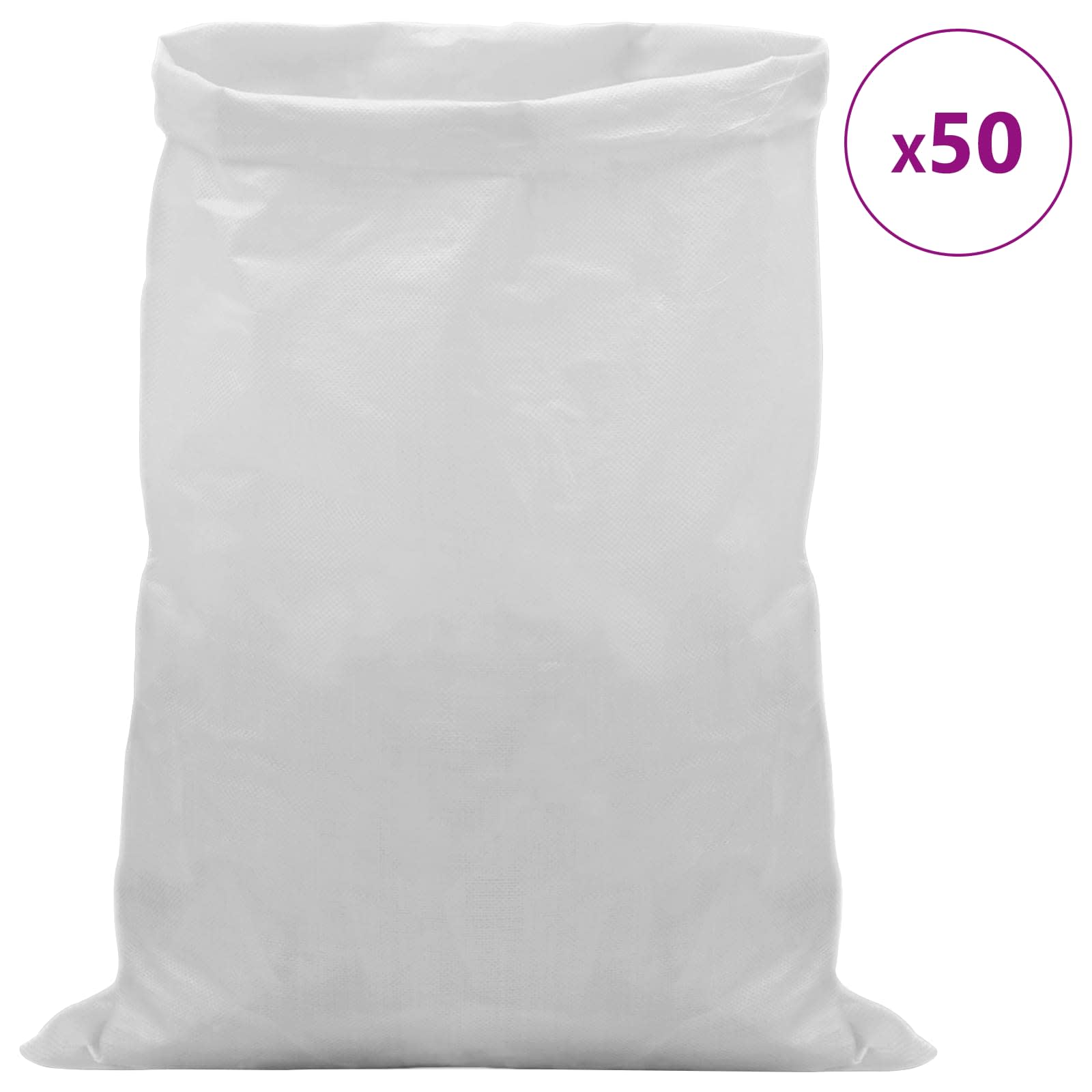 Υφασμάτινοι σακίδες 50 pcs Λευκό 30 x 45 εκ PP