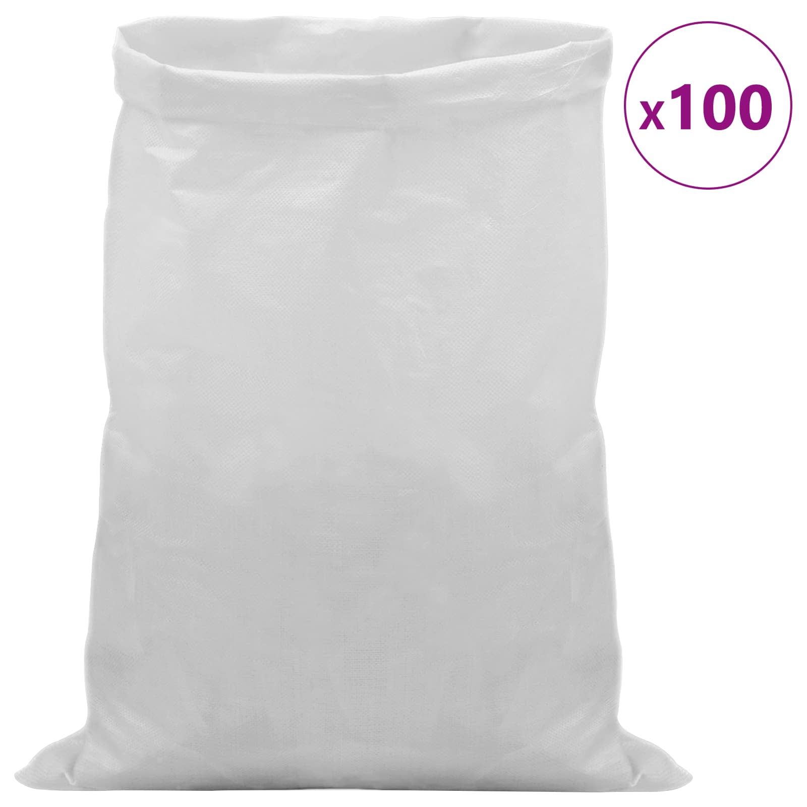 Υφασμάτινοι σακίδες 100 pcs Λευκό 60 x 100 cm PP