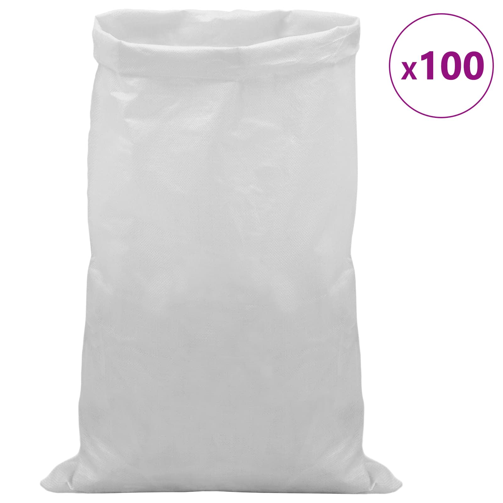 Υφασμάτινοι σακίδες 100 pcs Λευκό 60 x 110 cm PP