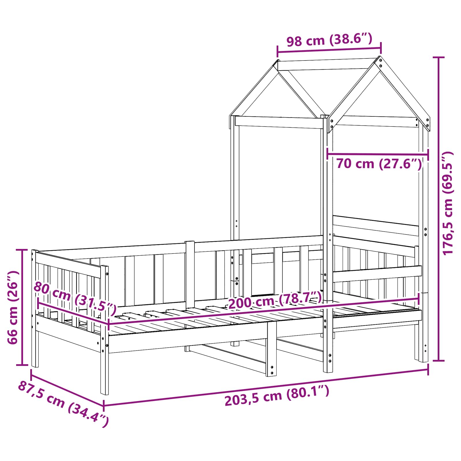 Σετ Κρεβατιού Ημέρας 2 pcs Κερωτό καφέ Στερεά ξυλεία πεύκου