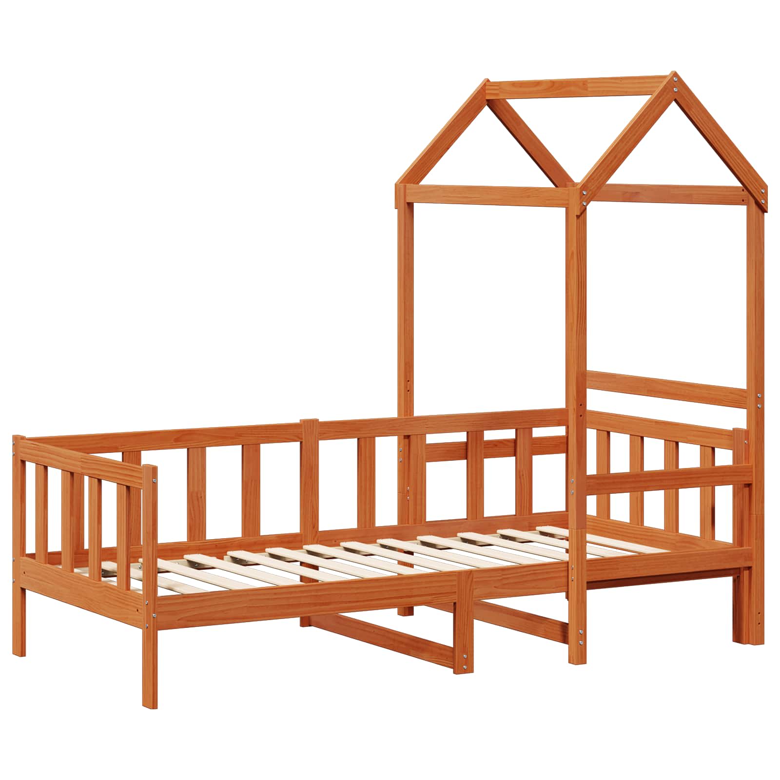 Σετ Κρεβατιού Ημέρας 2 pcs Κερωτό καφέ Στερεά ξυλεία πεύκου