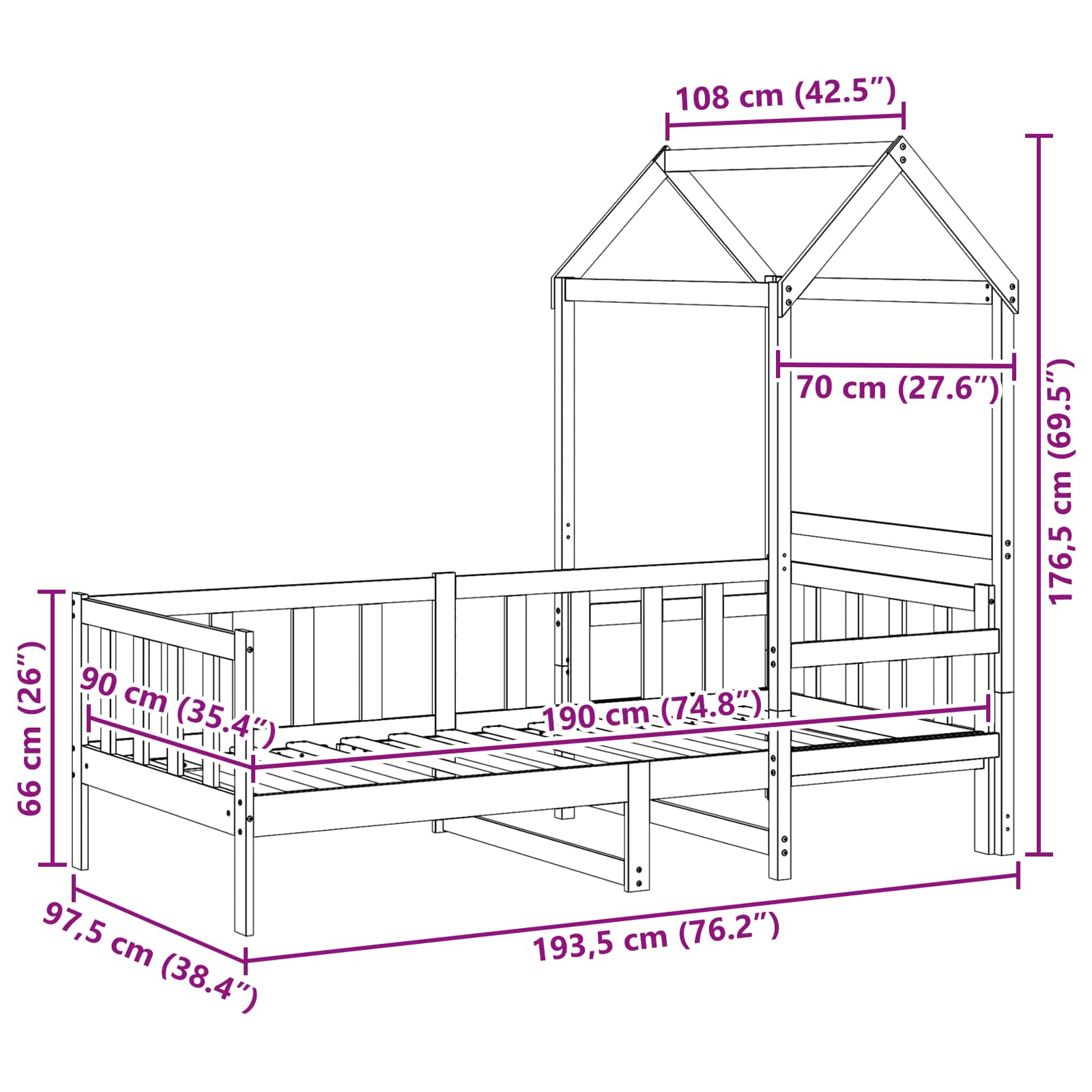 Σετ Κρεβατιού Ημέρας 2 pcs Κερωτό καφέ Στερεά ξυλεία πεύκου