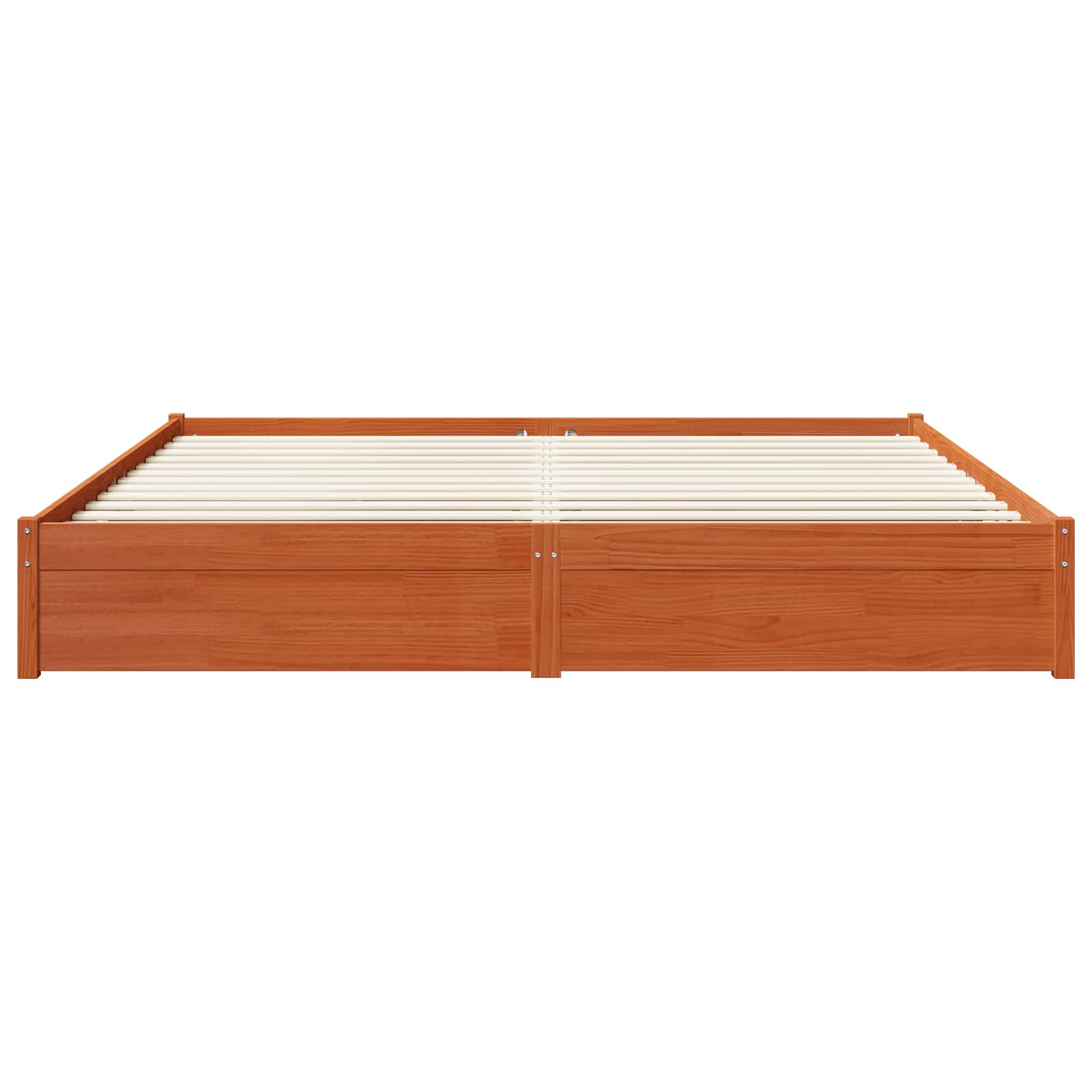 Σκελετός Κρεβατιού Κερωτό καφέ 180 x 200 cm Στερεό ξύλο πεύκου
